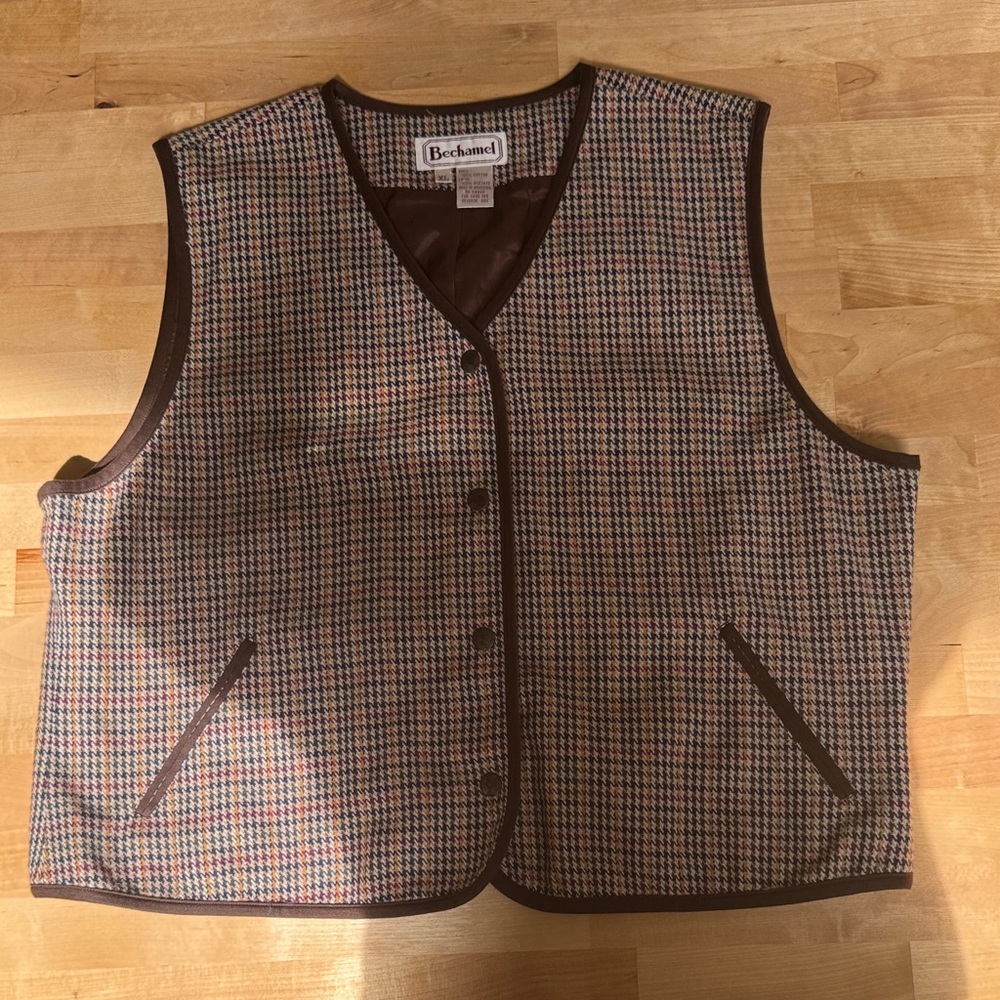 Bechamel Multicolor Houndstooth Vest